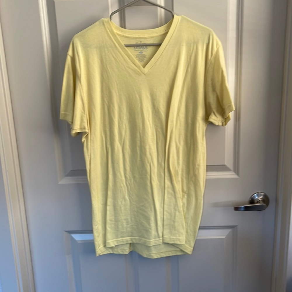 Yellow v-neck